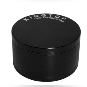 Kingtop Herb Grinder 2.5 Inch Black Aluminum (2-PACK) Set With Boxes